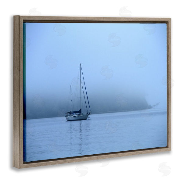 Stupell Industries Daniel Sproul | Foggy Boat Sailing Wall Art