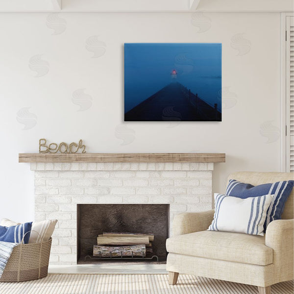 Stupell Industries Daniel Sproul | Foggy Lighthouse Dock Wall Art