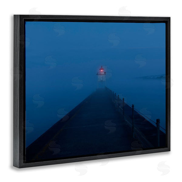 Stupell Industries Daniel Sproul | Foggy Lighthouse Dock Wall Art