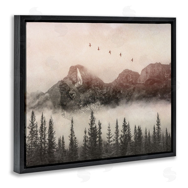Stupell Industries Daniel Sproul | Foggy Weather Mountain Landscape Birds Pine Trees Wall Art