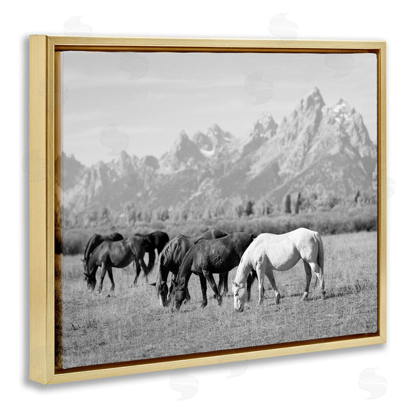 Stupell Industries Daniel Sproul | Horses Grazing By Mountains Wall Art