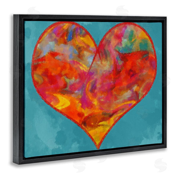 Stupell Industries Daniel Sproul | Modern Heart On Blue Wall Art