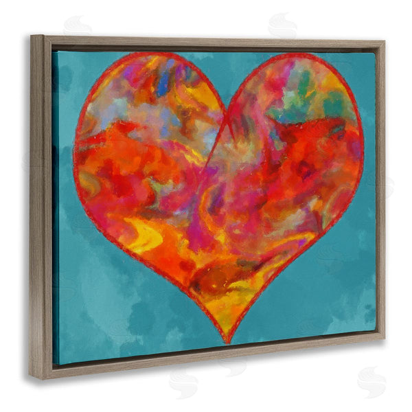 Stupell Industries Daniel Sproul | Modern Heart On Blue Wall Art