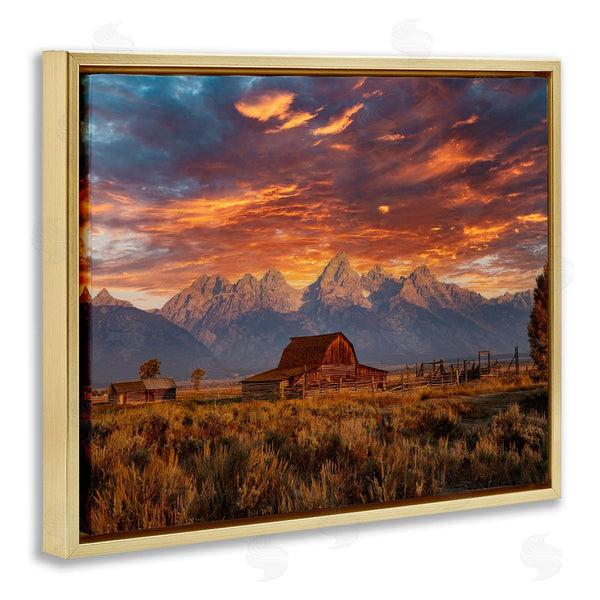 Stupell Industries Daniel Sproul | Mountain Cabin Sunset