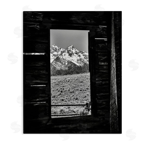 stupell industries Daniel Sproul | Mountain in Cabin Window