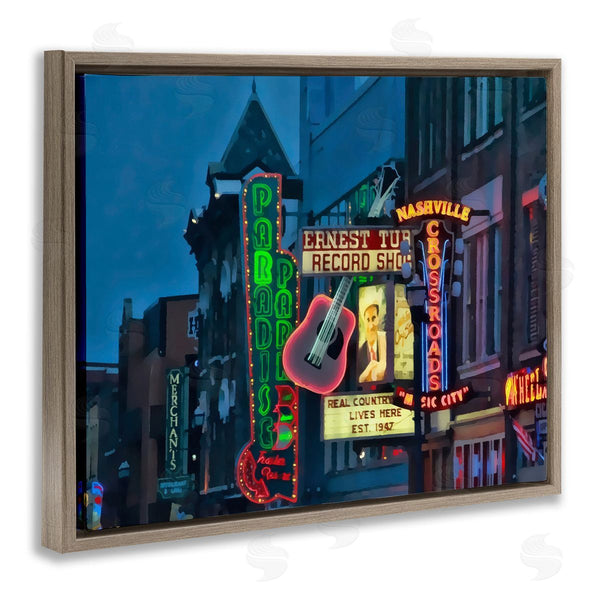 Stupell Industries Daniel Sproul | Nashville Music Night Scene Southern Urban Architecture Wall Art