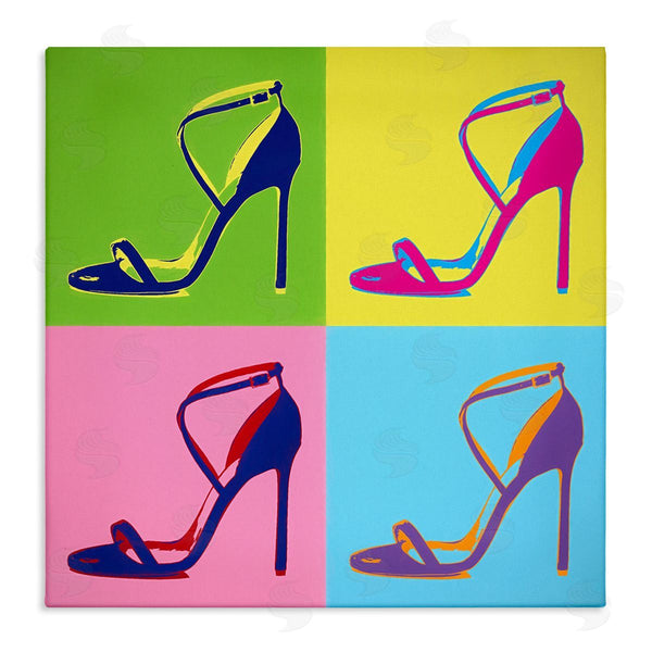 stupell industries Daniel Sproul | Pop Style High Heel Shoe Vivid Square Blocks Wall Art