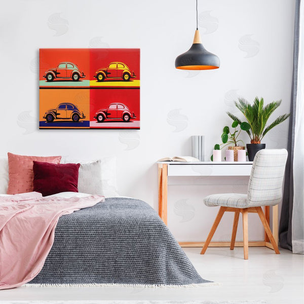 Stupell Industries Daniel Sproul | Pop Style Vintage Car Automobile Red Bold Design Wall Art