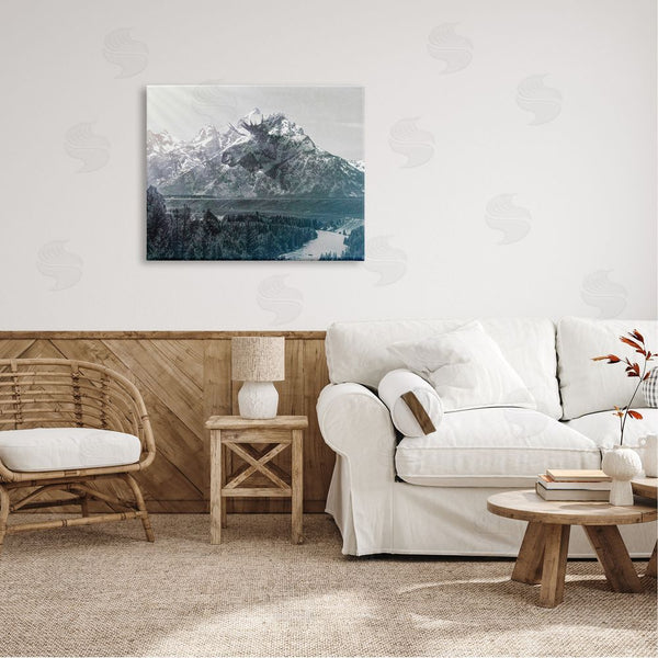 Stupell Industries Daniel Sproul | Quaint Sunny Mountain River Scenery Moose Antlers Wall Art
