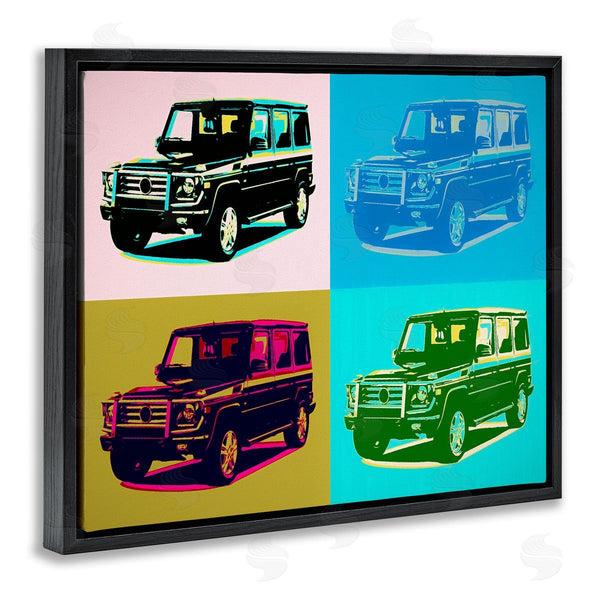 Stupell Industries Daniel Sproul | Retro Pop Vintage Utility Safari Truck Blue Pink Wall Art