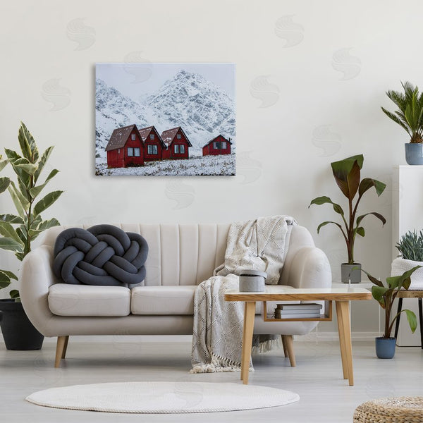 Stupell Industries Daniel Sproul | Snowy Mountain Shacks Wall Art