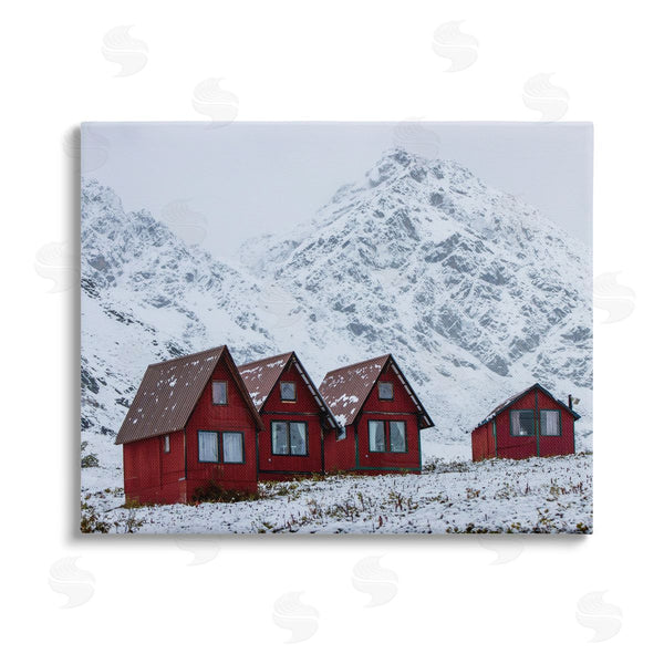 stupell industries Daniel Sproul | Snowy Mountain Shacks Wall Art