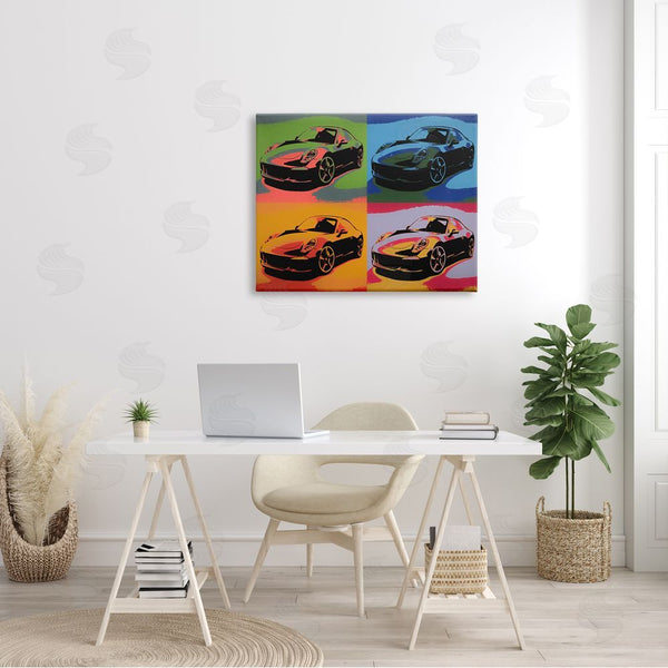 Stupell Industries Daniel Sproul | Sports Car Pop Art Modern Automobile Interpretation Wall Art