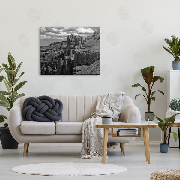 Stupell Industries Daniel Sproul | Sublime Canyon Mountain Cliffs Muted Monotone Photograph Wall Art