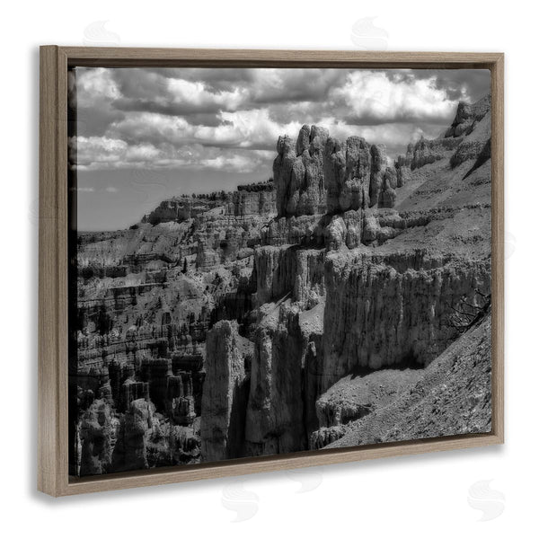 Stupell Industries Daniel Sproul | Sublime Canyon Mountain Cliffs Muted Monotone Photograph Wall Art