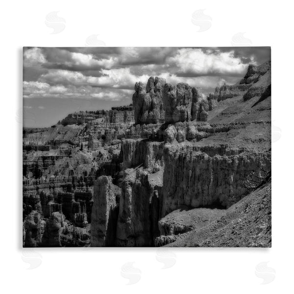stupell industries Daniel Sproul | Sublime Canyon Mountain Cliffs Muted Monotone Photograph Wall Art