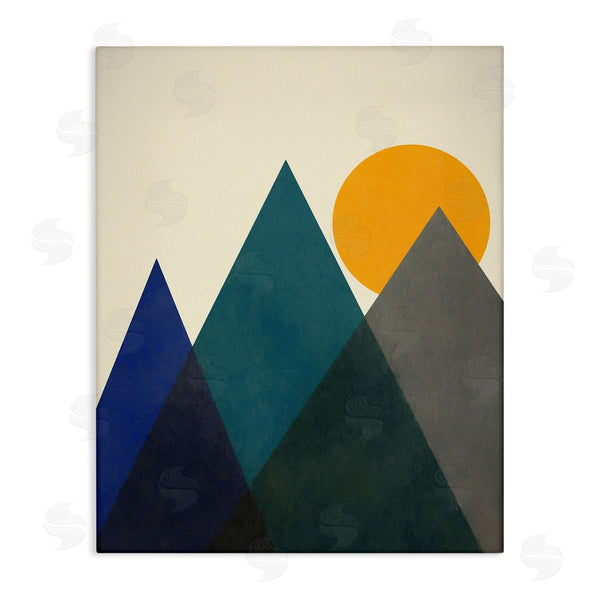 stupell industries Daniel Sproul | Summer Sun Appalachian Mountains Bold Mod Shapes Wall Art