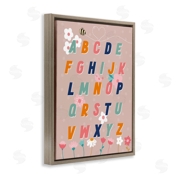 Stupell Industries Daniela Santiago | Alphabet With Florals Wall Art
