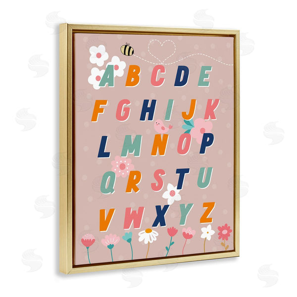 Stupell Industries Daniela Santiago | Alphabet With Florals Wall Art
