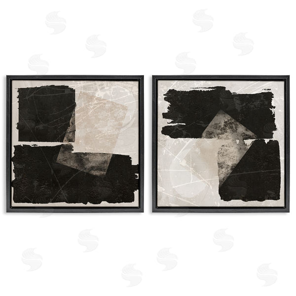 Stupell Industries Daniela Santiago | Black & Beige Abstract Shapes