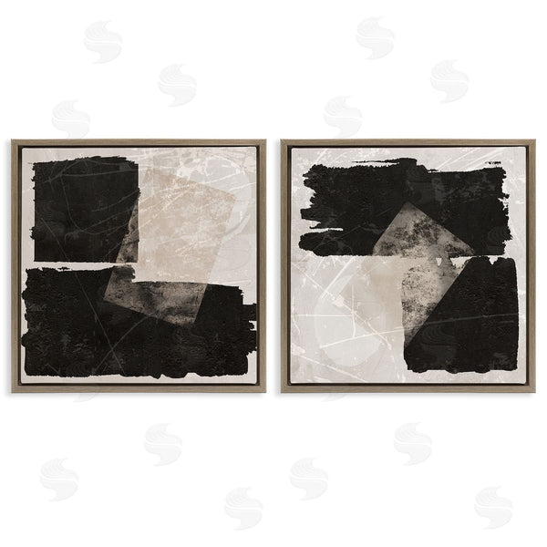 Stupell Industries Daniela Santiago | Black & Beige Abstract Shapes
