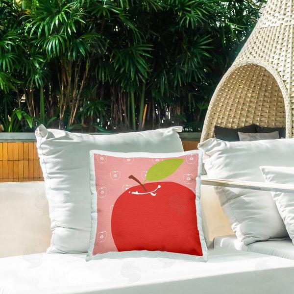 Stupell Industries Daniela Santiago | Bright Apple Fruit Printed Throw Pillow