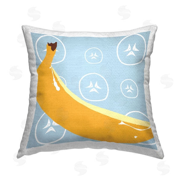 Stupell Industries Daniela Santiago | Bright Banana Fruit Printed Throw Pillow