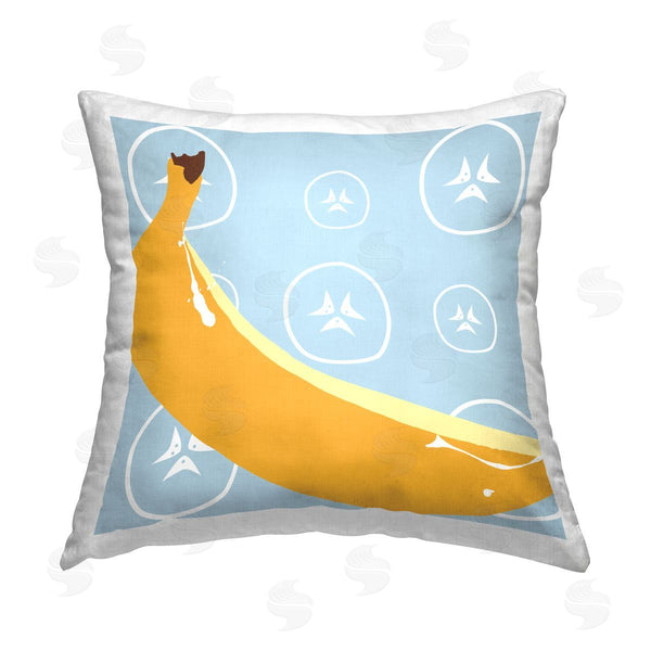 stupell industries Daniela Santiago | Bright Banana Fruit Printed Throw Pillow