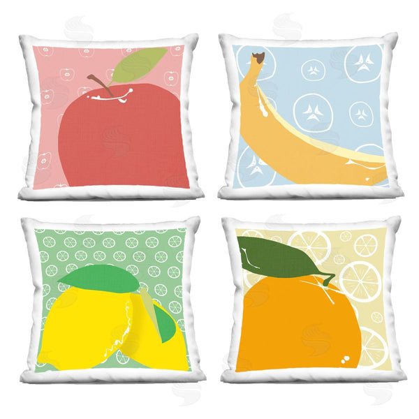 stupell industries Daniela Santiago | Bright Kitchen Fruits Printed Throw Pillow Set