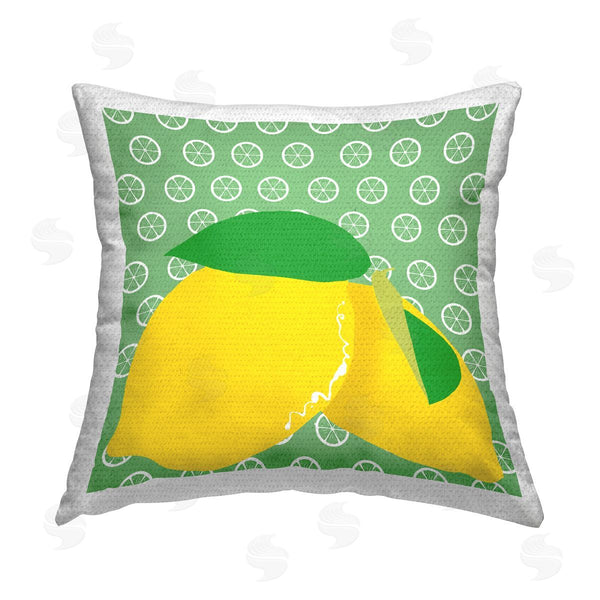 Stupell Industries Daniela Santiago | Bright Lemon Fruit Printed Throw Pillow