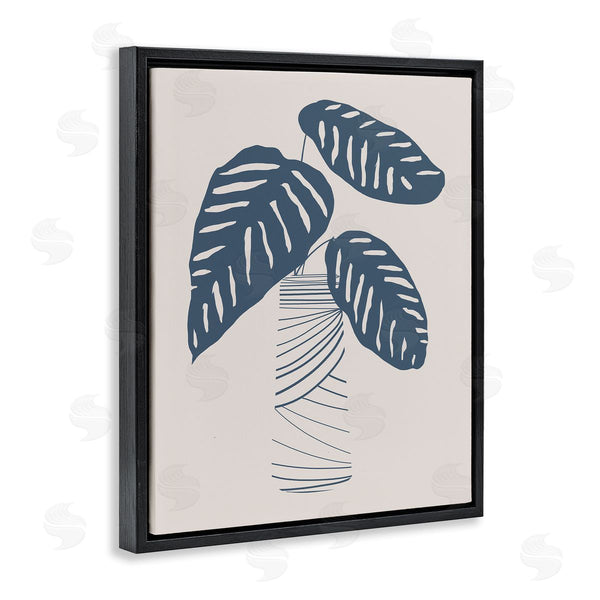Stupell Industries Daniela Santiago | Contemporary Plant Leaves Abstract Stripe Shapes Design Wall Art
