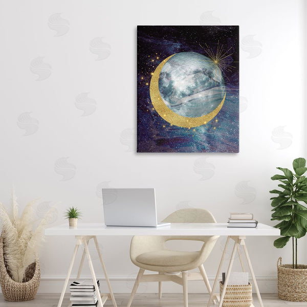 Stupell Industries Daniela Santiago | Cosmic Shimmer Moon