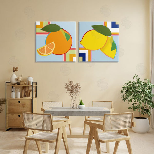 Stupell Industries Daniela Santiago | Geometric Citrus Fruit