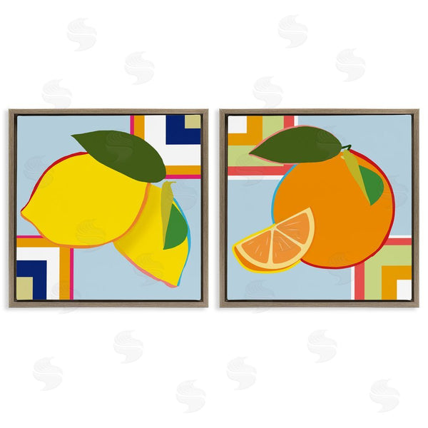 Stupell Industries Daniela Santiago | Geometric Citrus Fruit