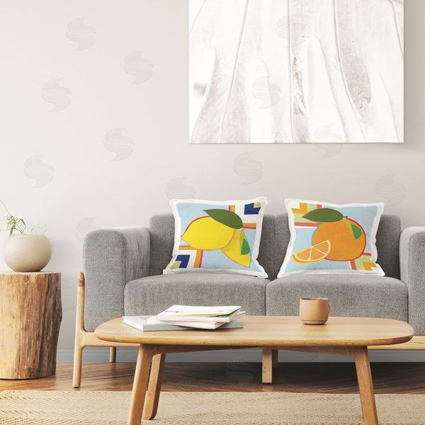 Stupell Industries Daniela Santiago | Geometric Citrus Fruit Printed Throw Pillow Set