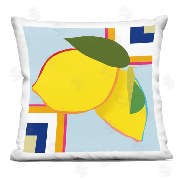stupell industries Daniela Santiago | Geometric Lemon Fruit Printed Throw Pillow