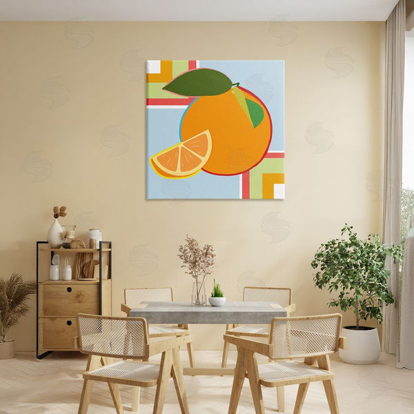 Stupell Industries Daniela Santiago | Geometric Orange Fruit