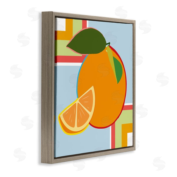 Stupell Industries Daniela Santiago | Geometric Orange Fruit