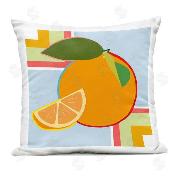 Stupell Industries Daniela Santiago | Geometric Orange Fruit Printed Throw Pillow