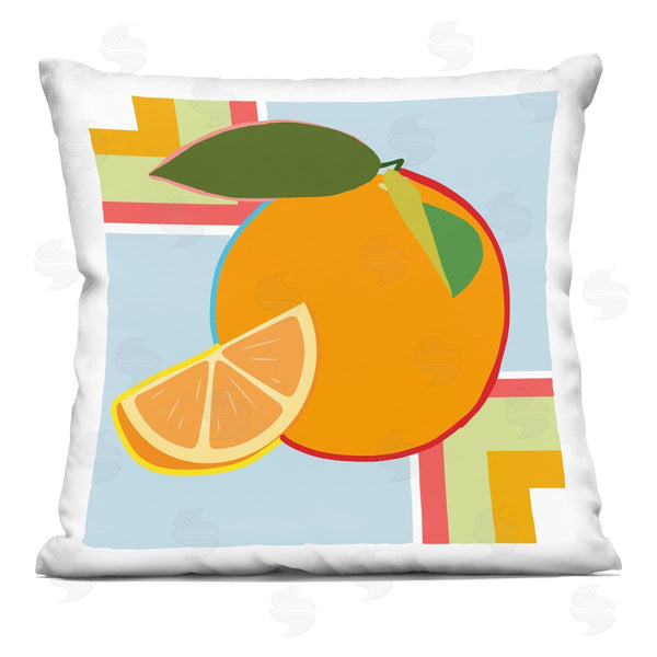 stupell industries Daniela Santiago | Geometric Orange Fruit Printed Throw Pillow