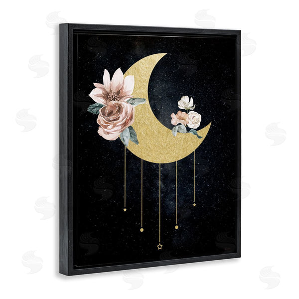 Stupell Industries Daniela Santiago | Glam Detail Moon With Roses
