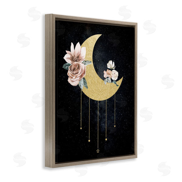 Stupell Industries Daniela Santiago | Glam Detail Moon With Roses