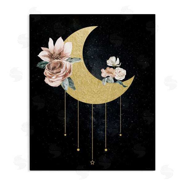 stupell industries Daniela Santiago | Glam Detail Moon with Roses