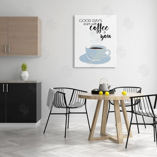Stupell Industries Daniela Santiago | Good Days Coffee & You Romantic Kitchen Morning Wall Art