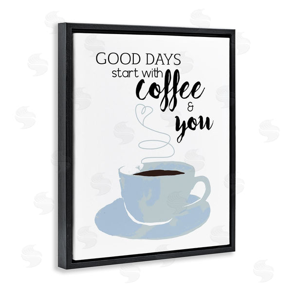 Stupell Industries Daniela Santiago | Good Days Coffee & You Romantic Kitchen Morning Wall Art