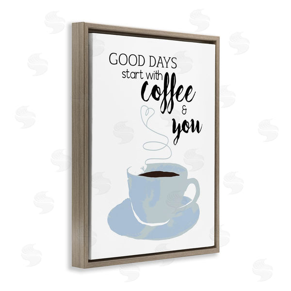 Stupell Industries Daniela Santiago | Good Days Coffee & You Romantic Kitchen Morning Wall Art