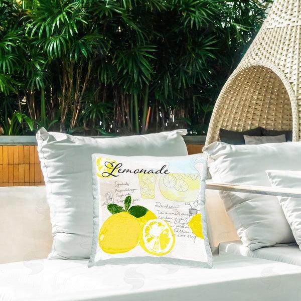 Stupell Industries Daniela Santiago | Kitchen Lemonade Recipe Printed Throw Pillow