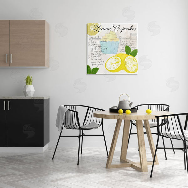 Stupell Industries Daniela Santiago | Lemon Cupcake Recipe Wall Art