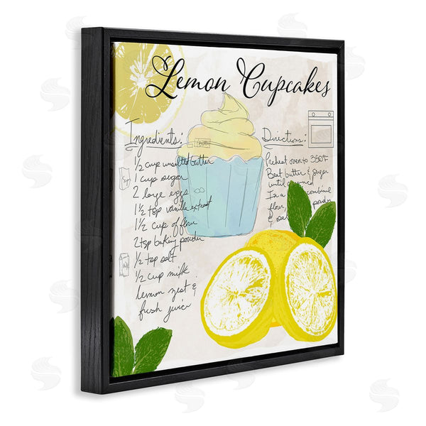 Stupell Industries Daniela Santiago | Lemon Cupcake Recipe Wall Art