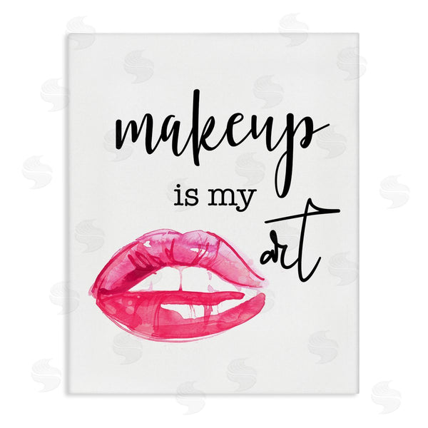 stupell industries Daniela Santiago | Makeup Is My Art Glam Lips Typography Style Wall Art